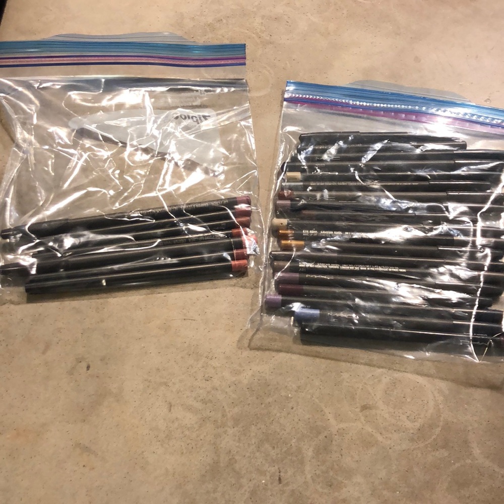 Bundles of MAC eyeliner and lip liners